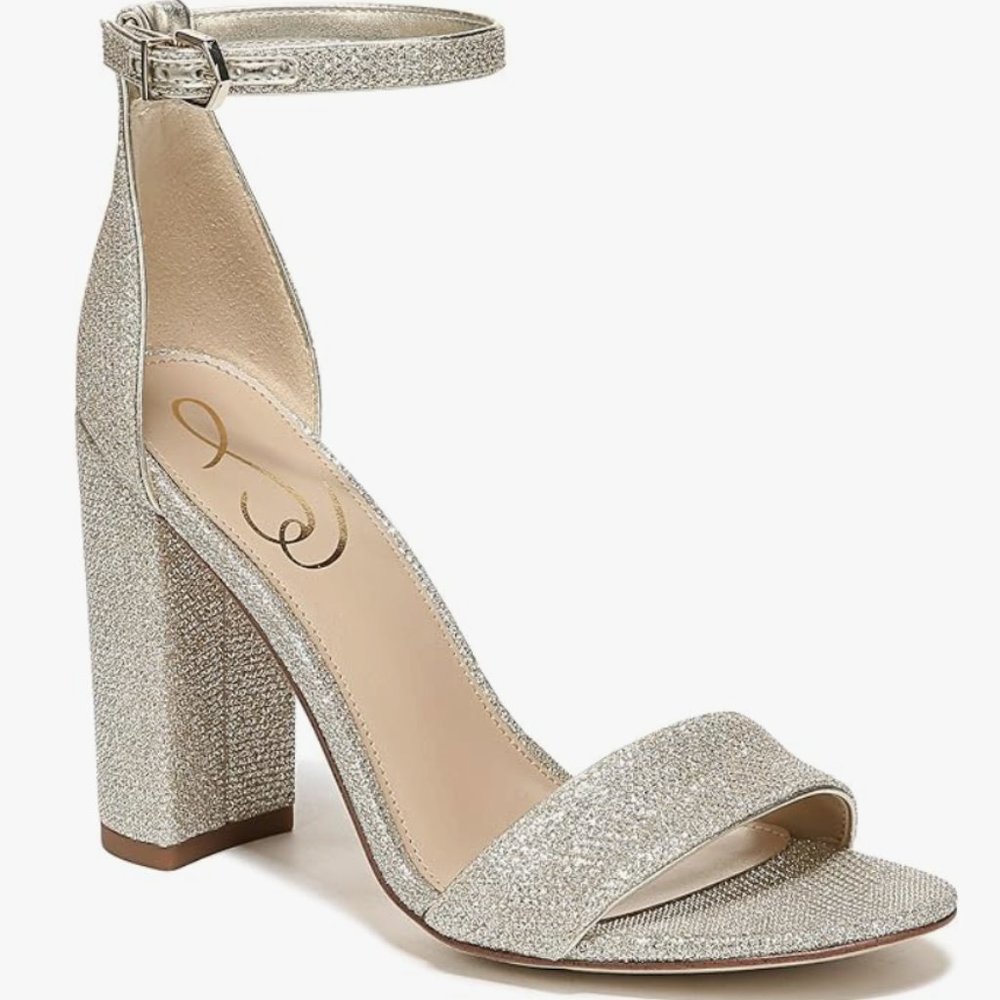 Sam Edelman Silver Block Heel Size 8